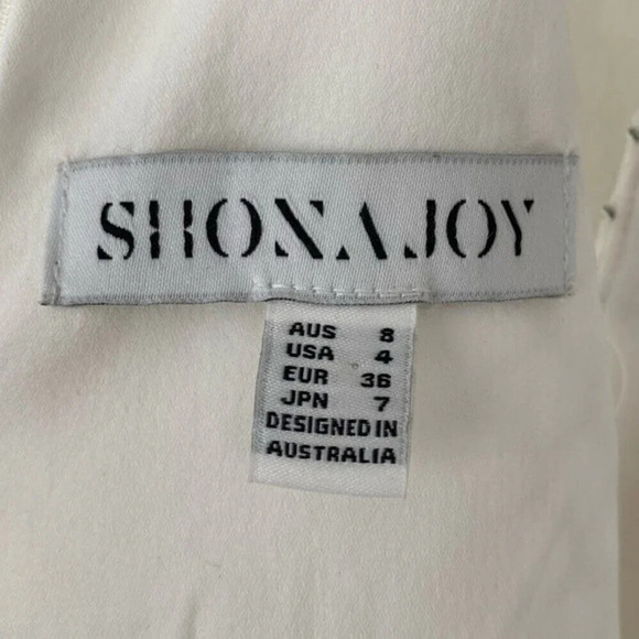 Shona Joy, Lace High Neck Handkerchief Midi Dress, White - Picture 5 of 8